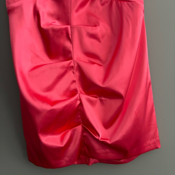 Vintage Size 2 Pink Padded Strapless Bodycon Mini Prom Dress - Picture 5 of 13